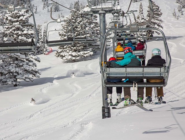 Powder Day view from the lift